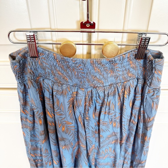 Travida Tra Vida Womens Blue Patterned Wide Leg Pull On Resortwear Pants Palazzo - Picture 4 of 7